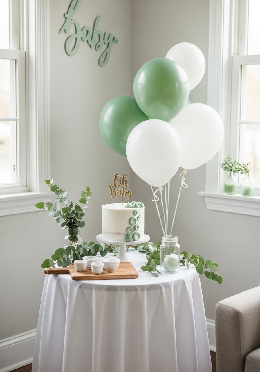 Single Color Palette - Small baby shower ideas