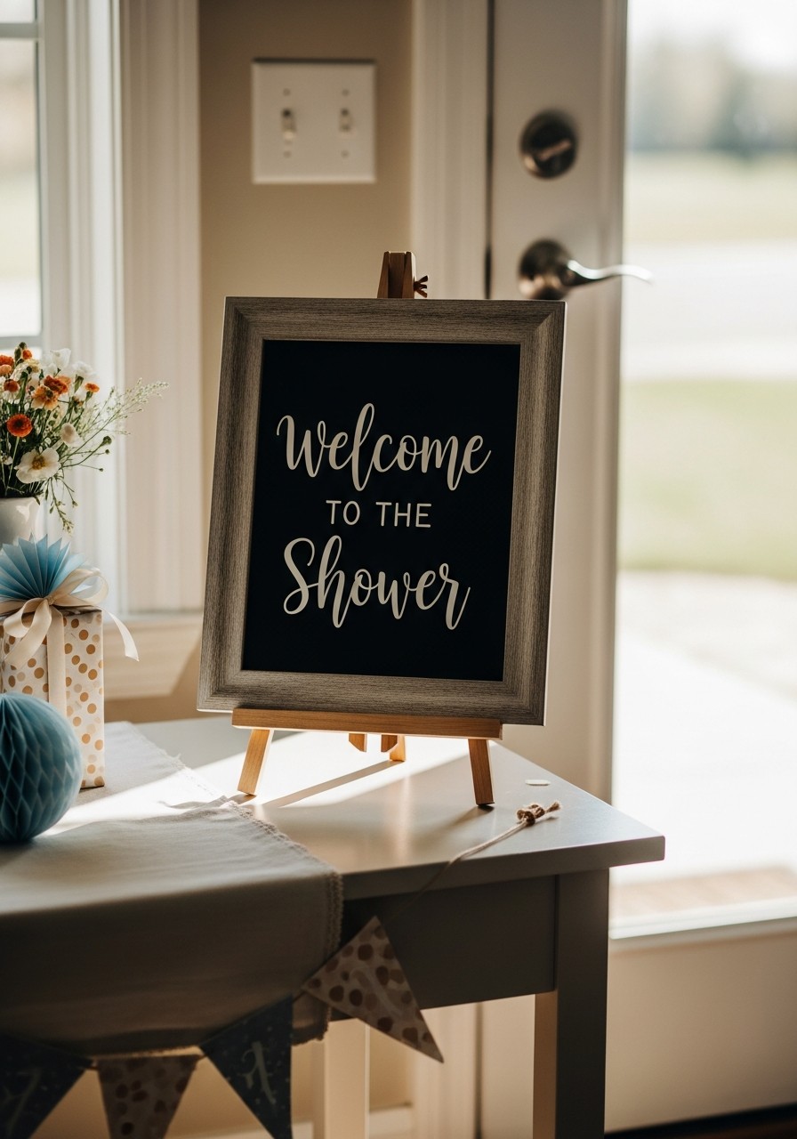 Personalized Welcome Sign - Small baby shower ideas
