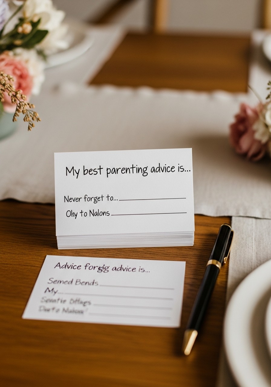 Advice Cards Activity - Small baby shower ideas