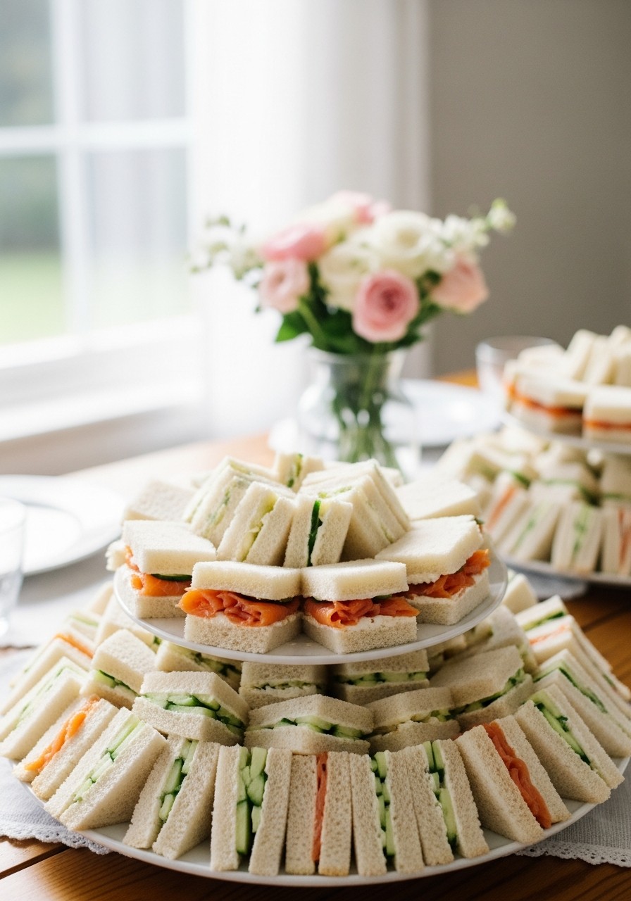 Finger Sandwiches Menu - Small baby shower ideas