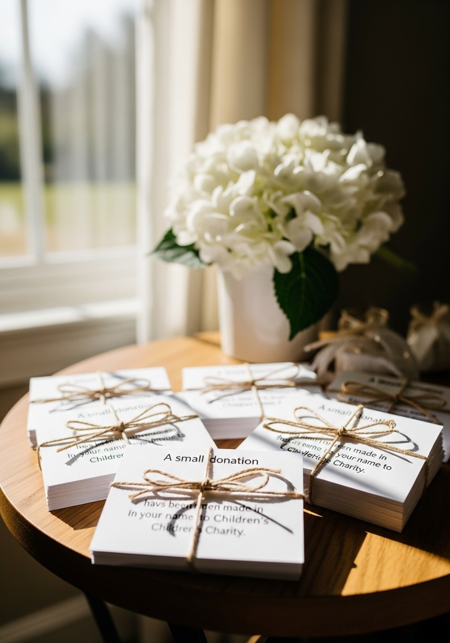 Donation in Guest's Name - Small baby shower ideas