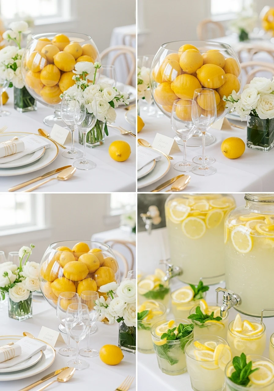 CHEERFUL LEMON THEME - 50 Gorgeous Spring Bridal Shower Ideas You Need to See
