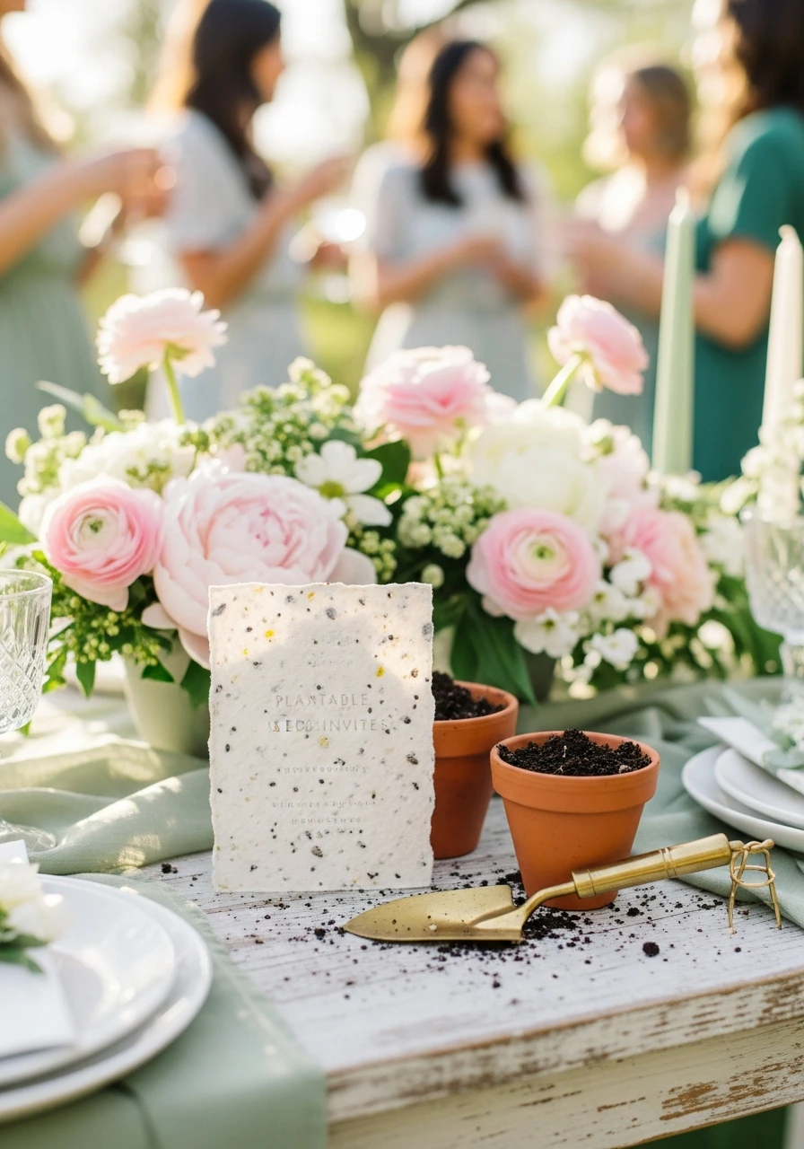 PLANTABLE SEED INVITES - 50 Gorgeous Spring Bridal Shower Ideas You Need to See
