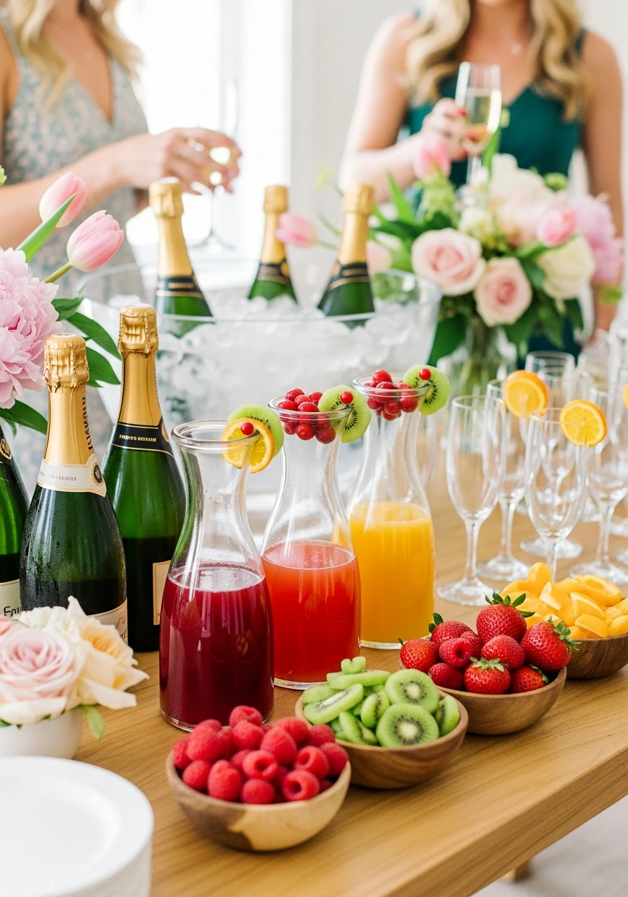 DIY MIMOSA BAR - 50 Gorgeous Spring Bridal Shower Ideas You Need to See