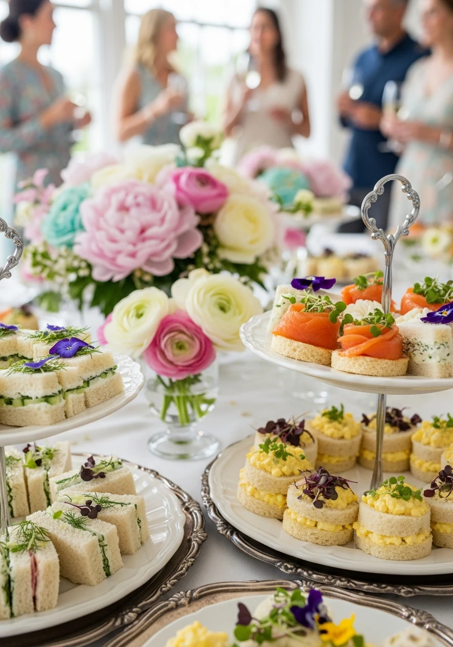 ELEGANT TEA SANDWICHES - 50 Gorgeous Spring Bridal Shower Ideas You Need to See