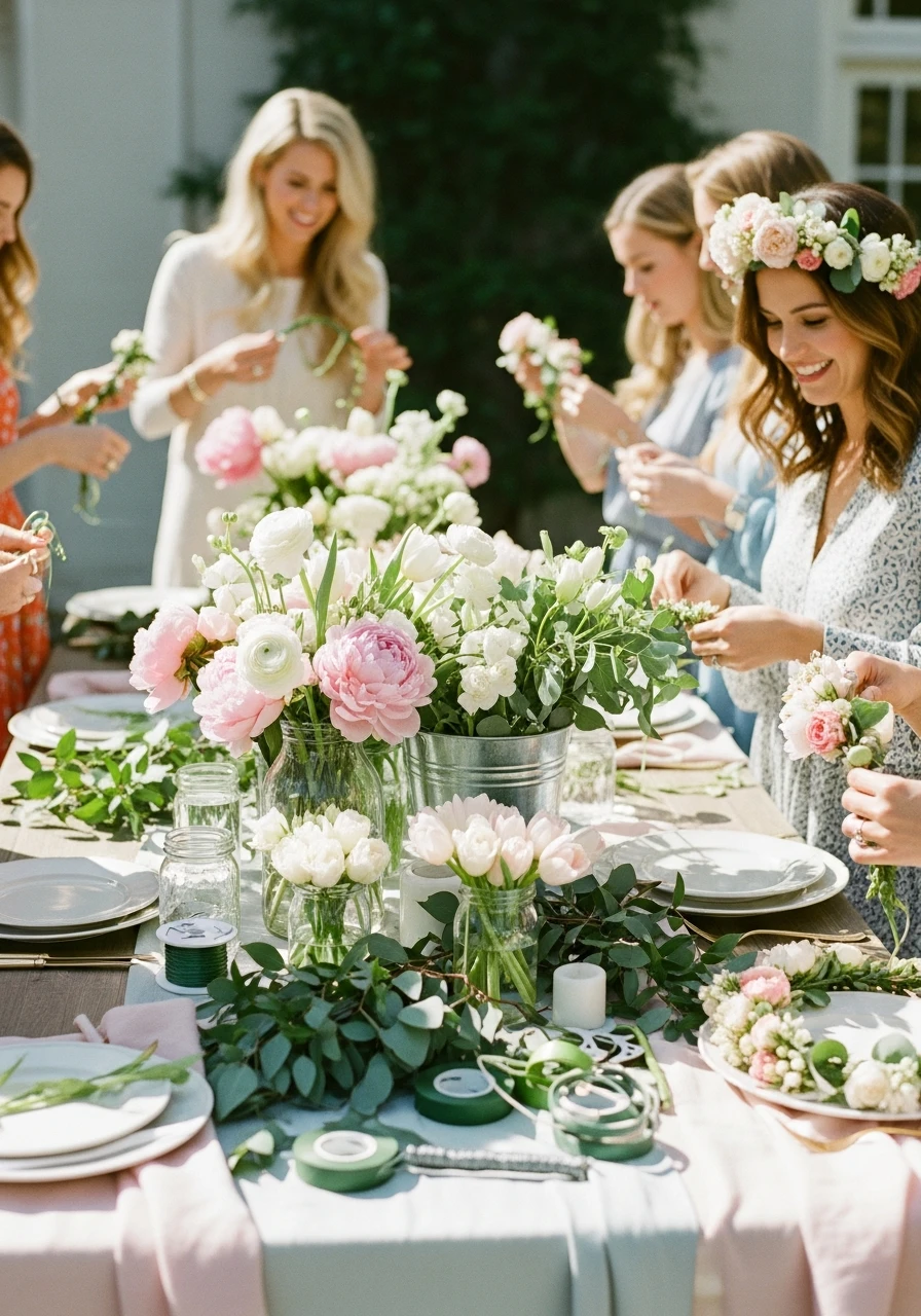 FLOWER CROWN STATION - 50 Gorgeous Spring Bridal Shower Ideas You Need to See