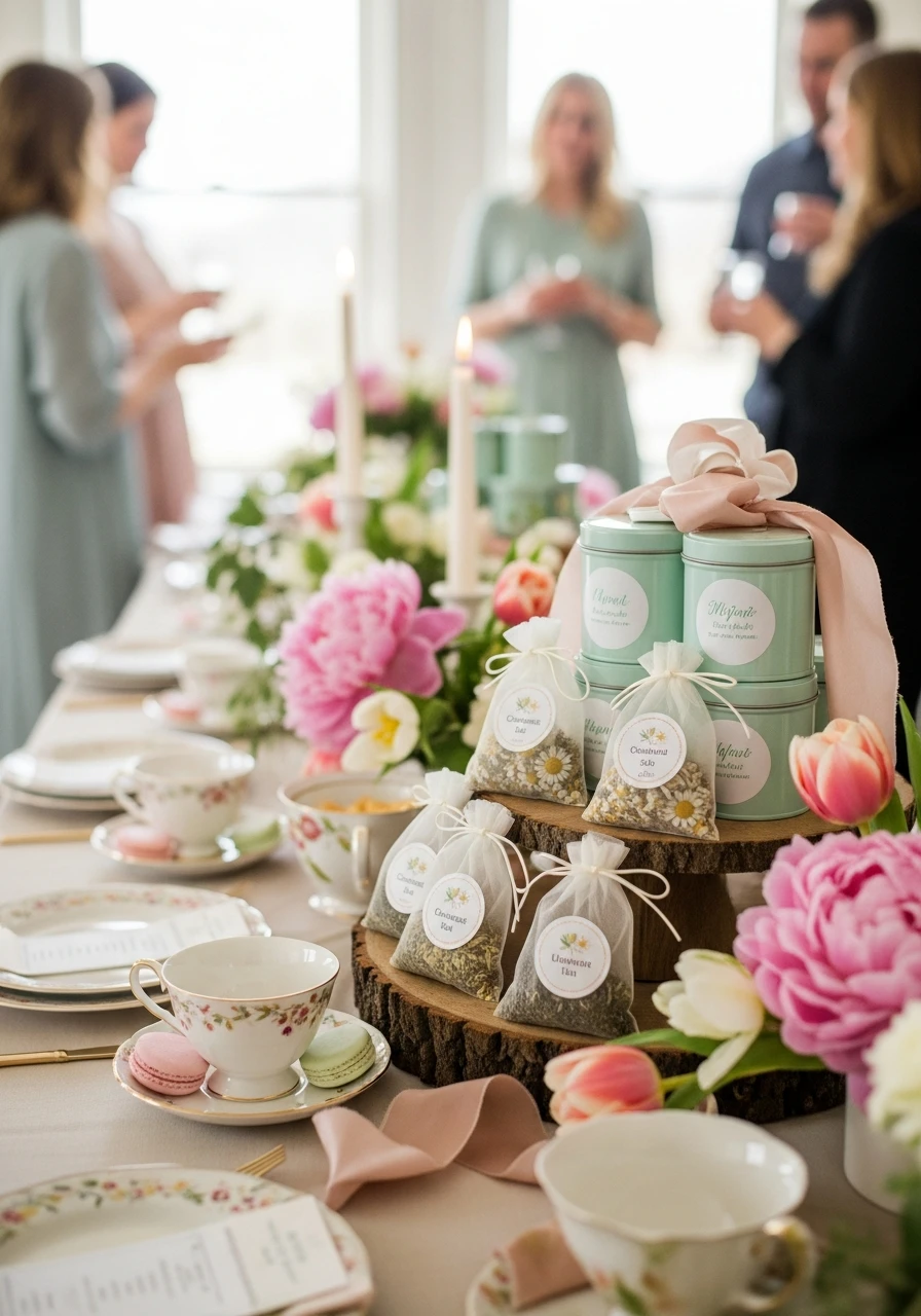 CUSTOM SPRING TEA FAVORS - 50 Gorgeous Spring Bridal Shower Ideas You Need to See