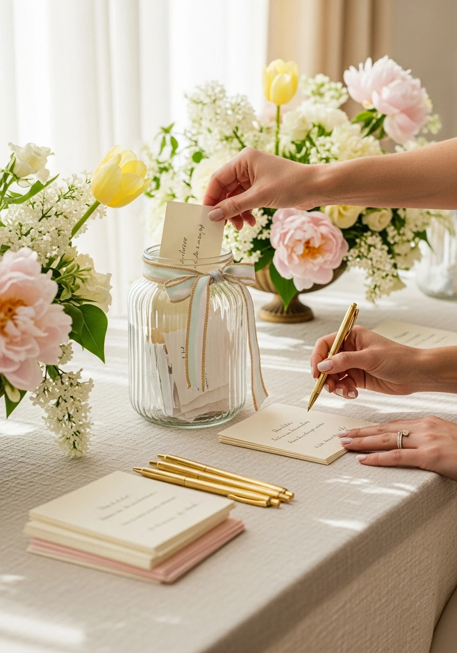 SPRING MEMORY JAR - 50 Gorgeous Spring Bridal Shower Ideas You Need to See