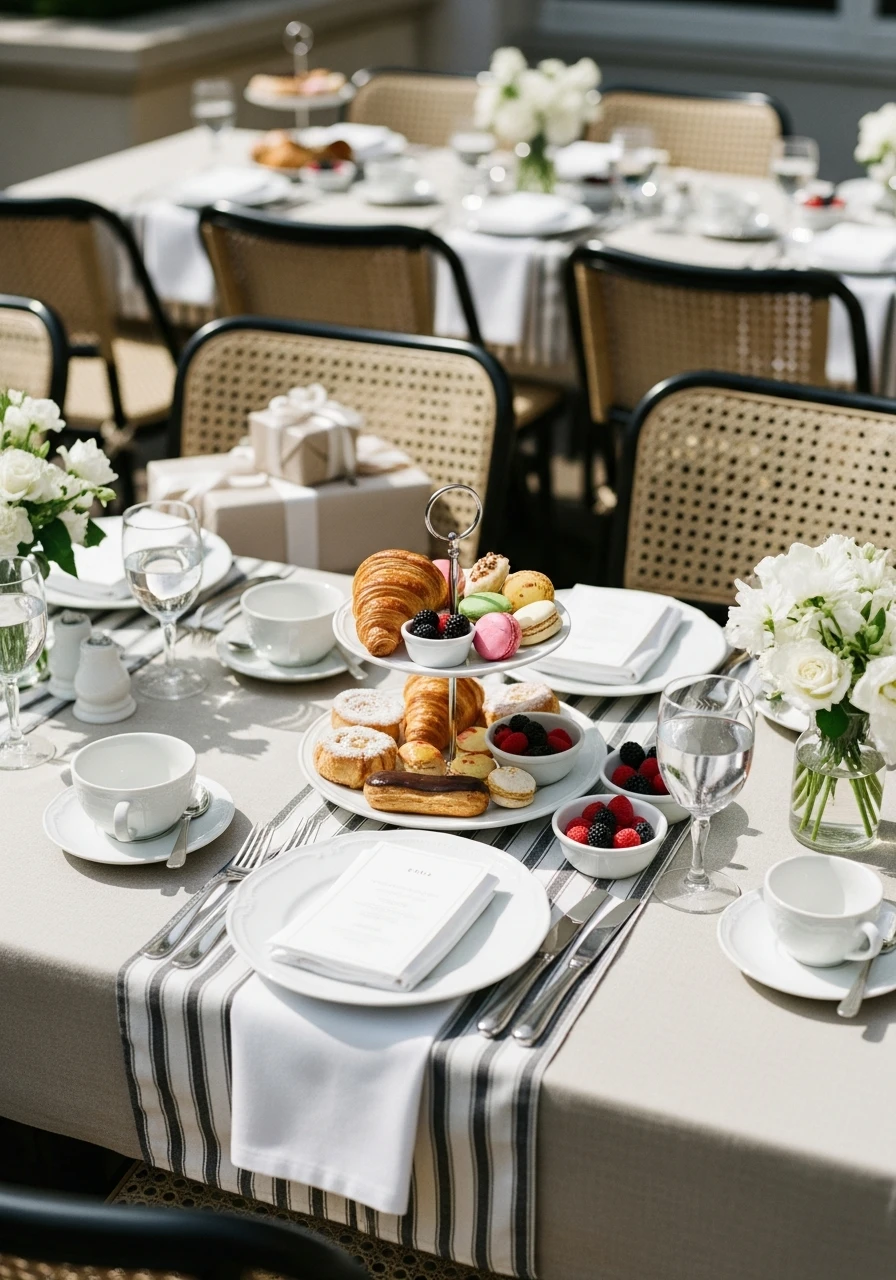 Parisian Chic Café - 50 Best Summer Bridal Shower Ideas