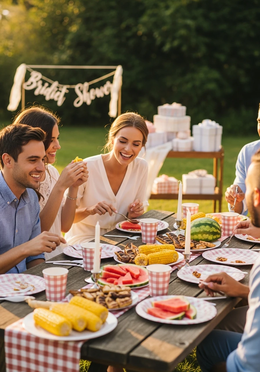 Casual Backyard BBQ - 50 Best Summer Bridal Shower Ideas