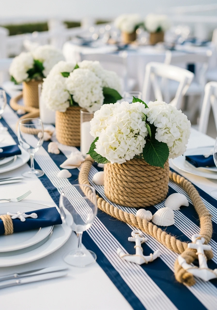 Nautical Beach Vibe - 50 Best Summer Bridal Shower Ideas