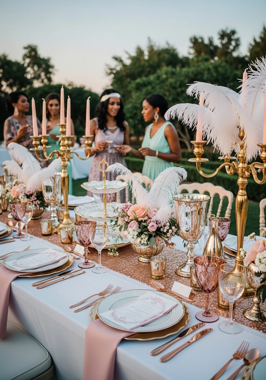 Vintage Glam Details - 50 Best Summer Bridal Shower Ideas