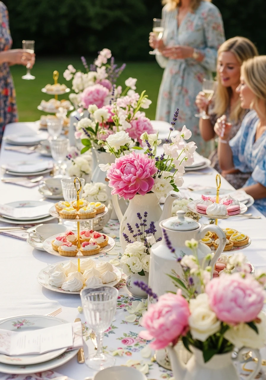 Floral Tea Garden - 50 Best Summer Bridal Shower Ideas