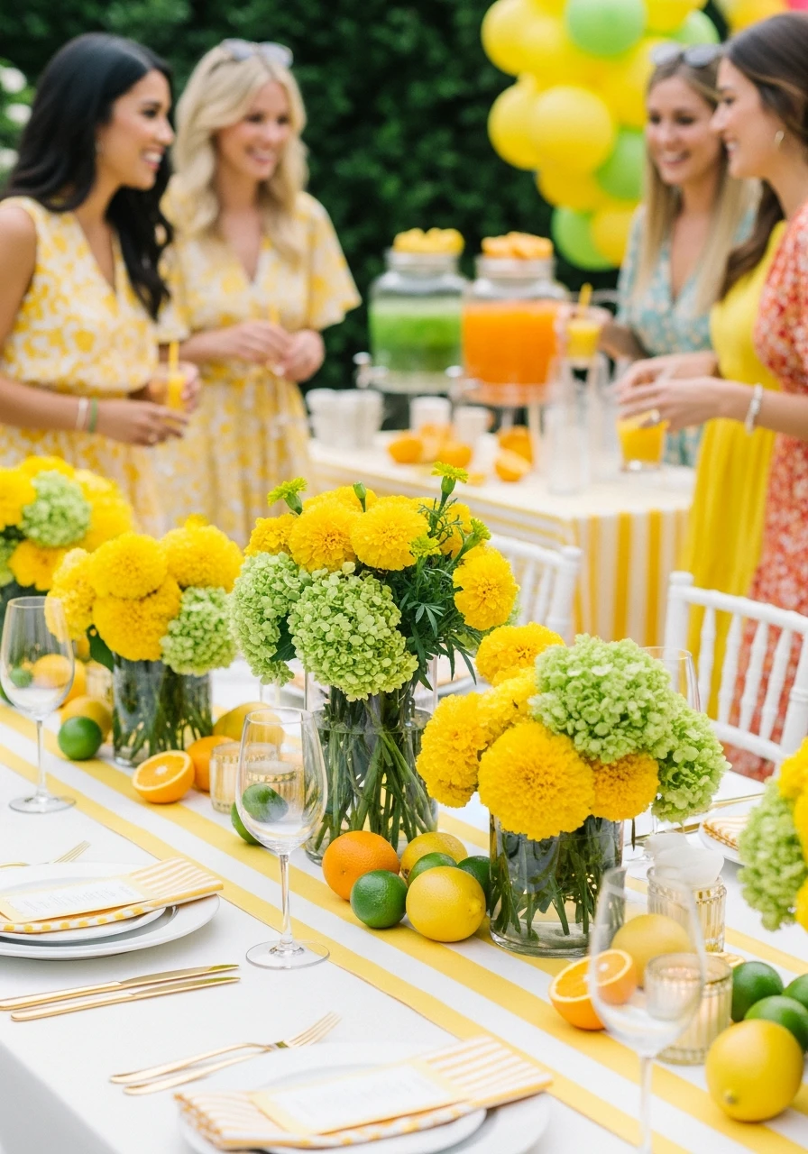 Bright Citrus Colors - 50 Best Summer Bridal Shower Ideas