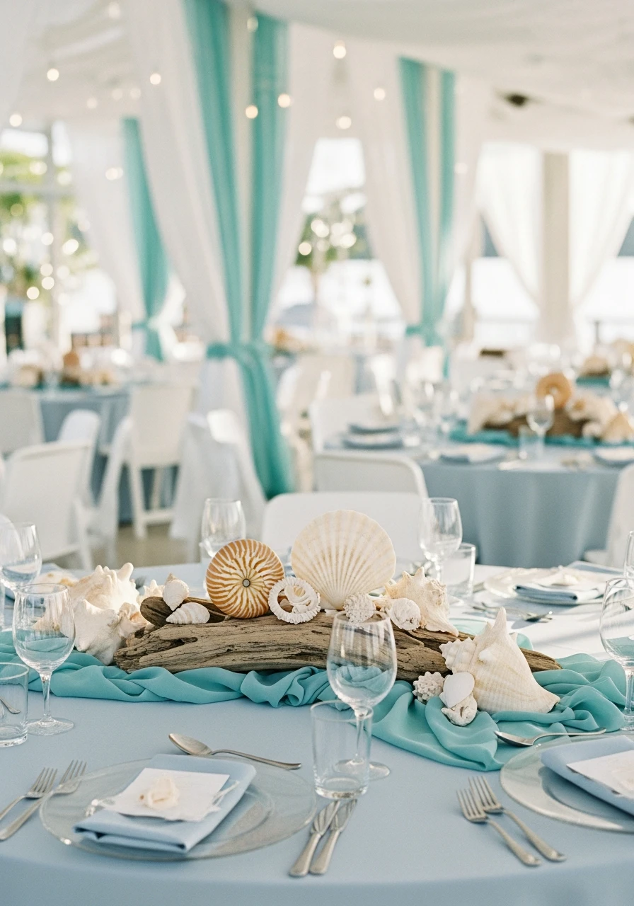 Ocean Seashell Decor - 50 Best Summer Bridal Shower Ideas