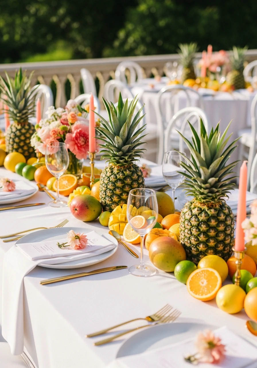 Tropical Fruit Accents - 50 Best Summer Bridal Shower Ideas