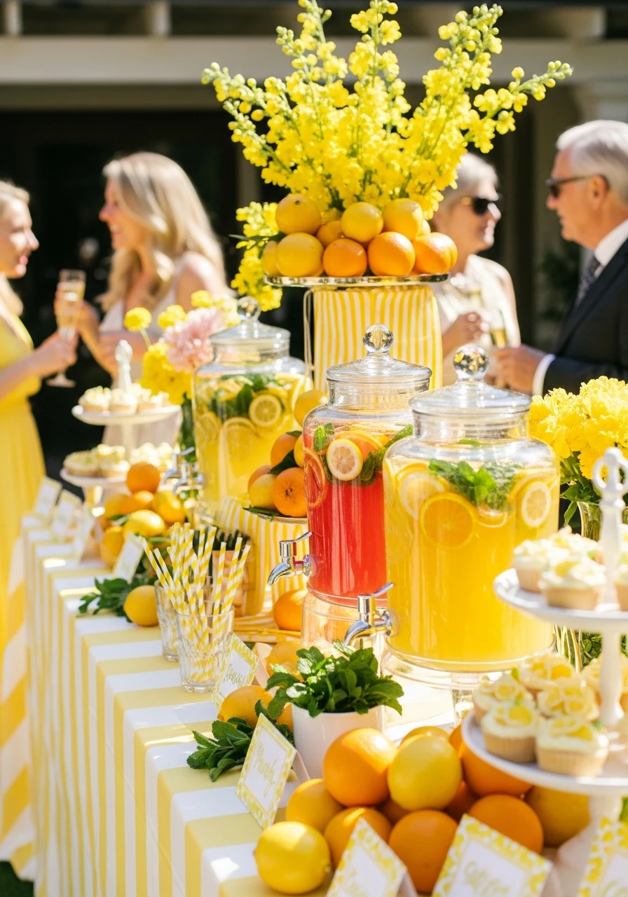 Zesty Lemonade Shower - 50 Best Summer Bridal Shower Ideas