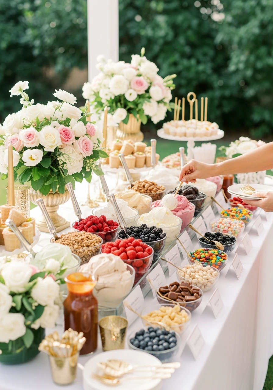 Ice Cream Treat Bar - 50 Best Summer Bridal Shower Ideas