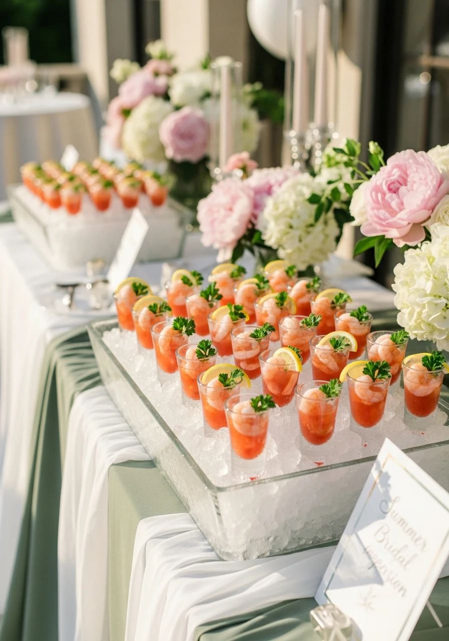 Shrimp Cocktail Station - 50 Best Summer Bridal Shower Ideas