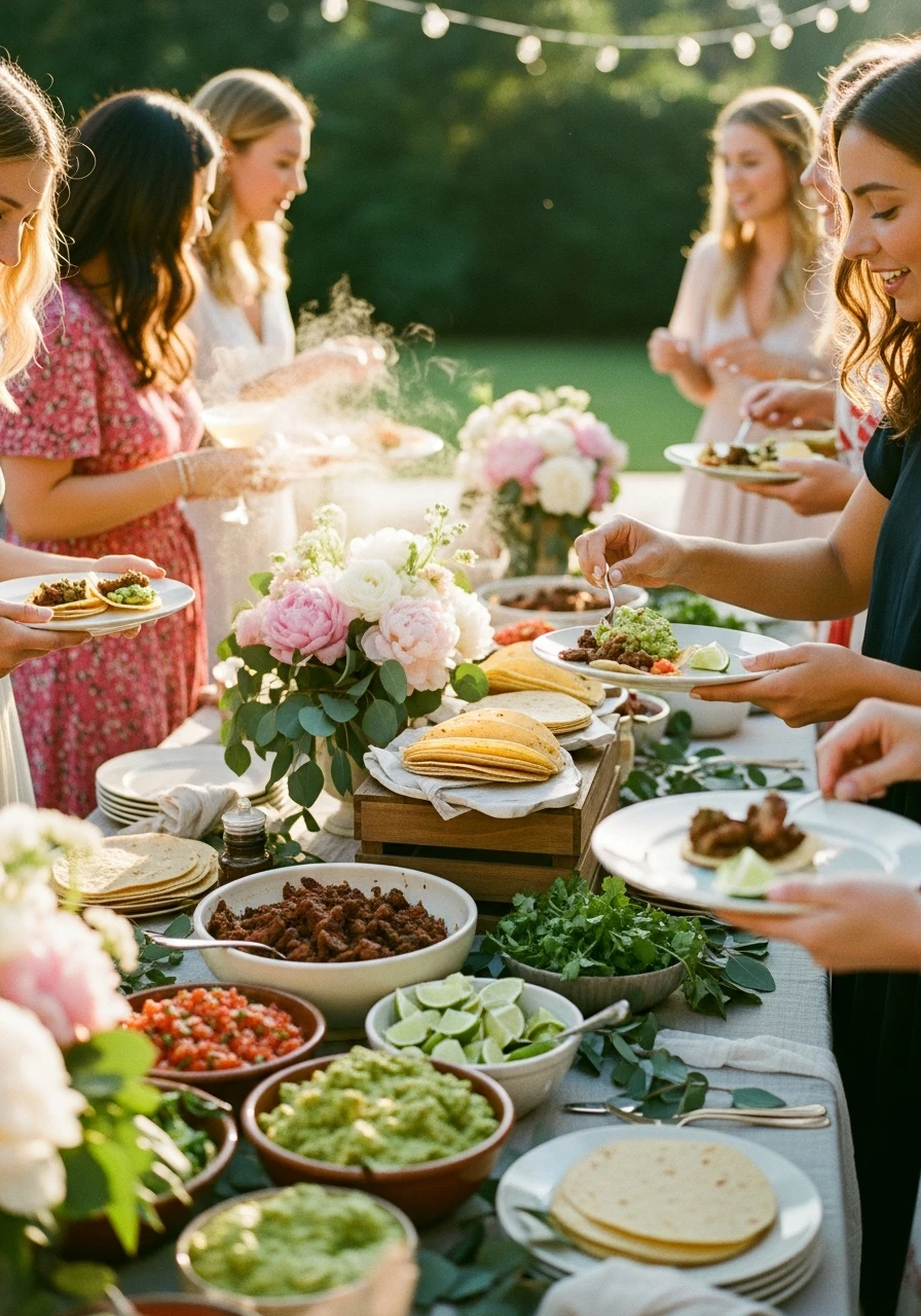 Fun Taco Bar - 50 Best Summer Bridal Shower Ideas