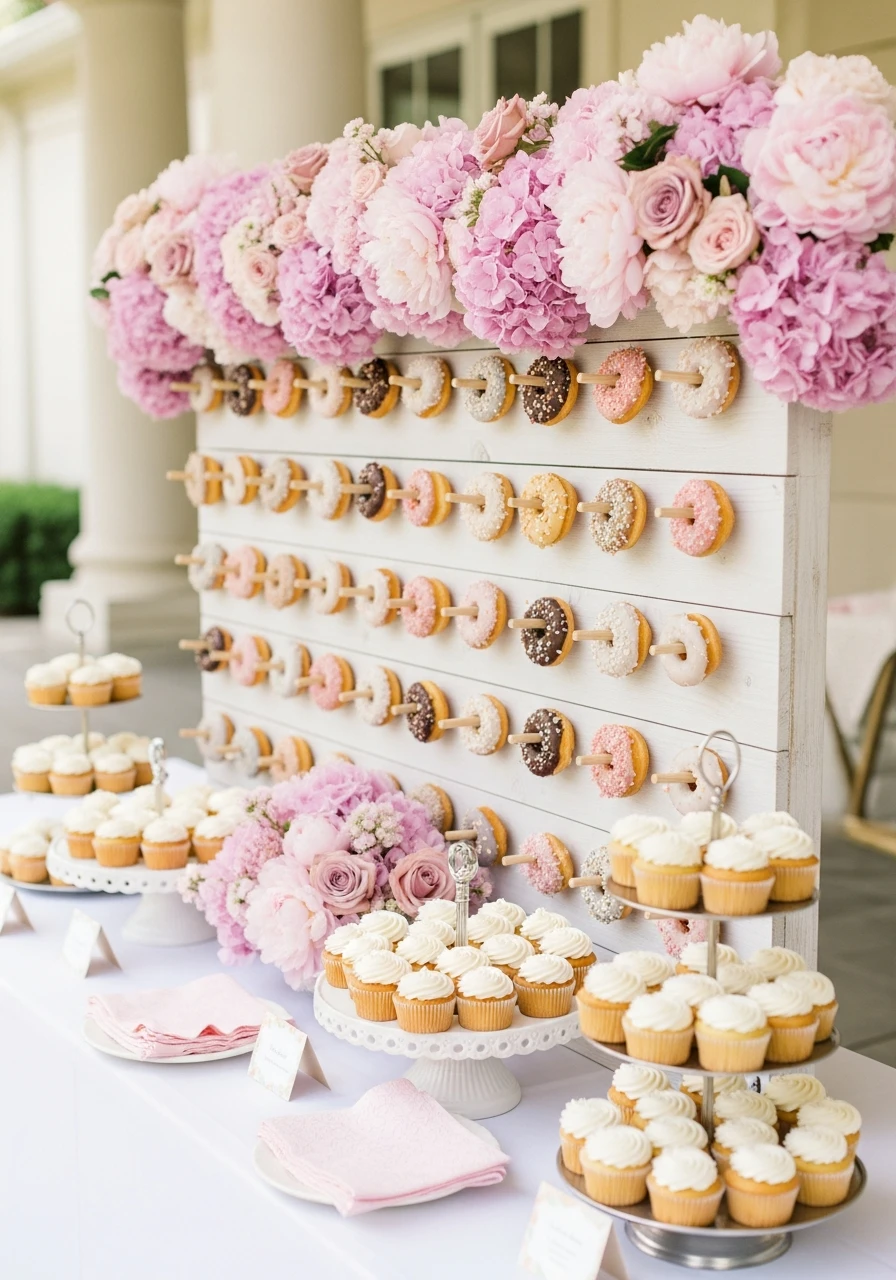 Dessert Display Wall - 50 Best Summer Bridal Shower Ideas