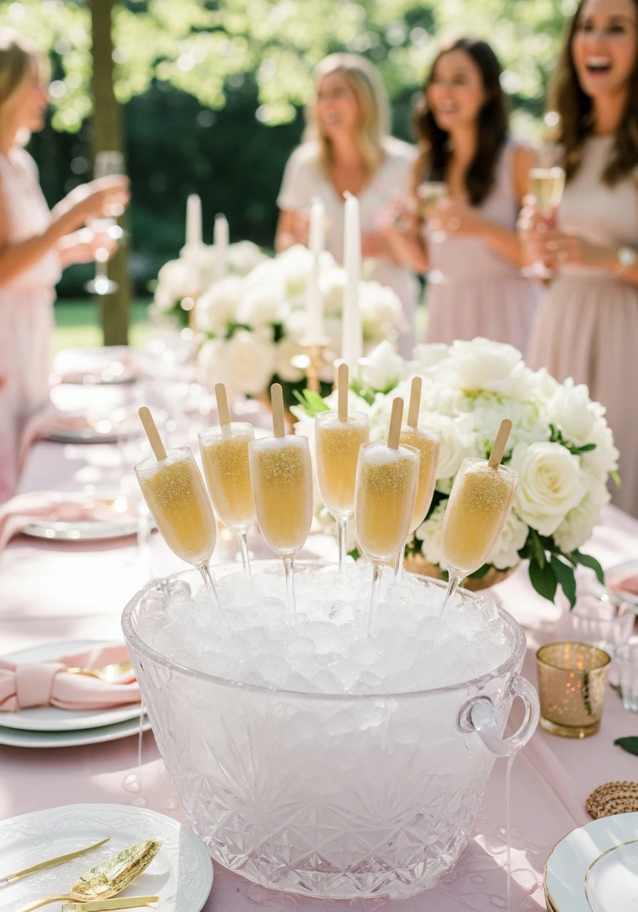 Champagne Popsicles - 50 Best Summer Bridal Shower Ideas