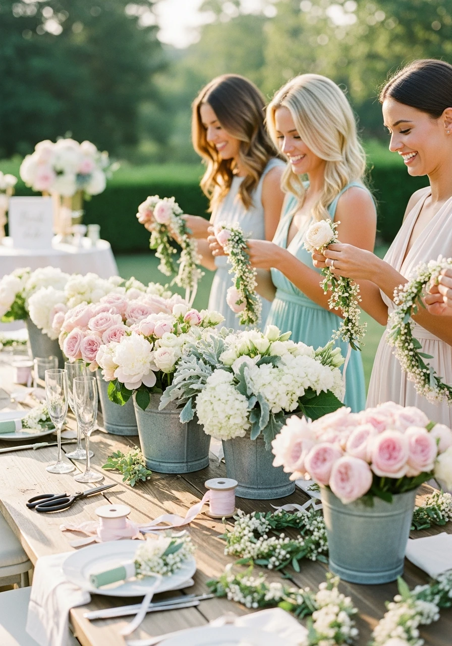 Flower Crown Station - 50 Best Summer Bridal Shower Ideas