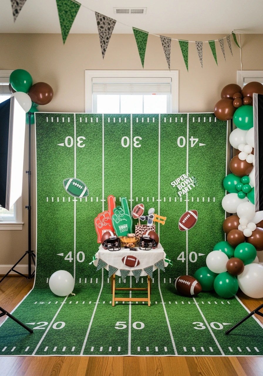 Set Up a Photo Booth - 50 Best Super Bowl Party Decorations