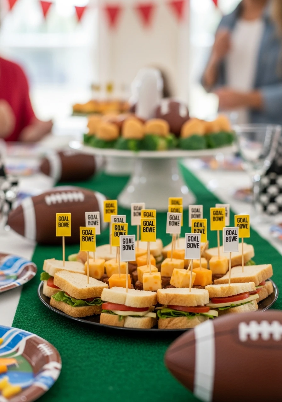 Goal Post Appetizer Picks - 50 Best Super Bowl Party Decorations