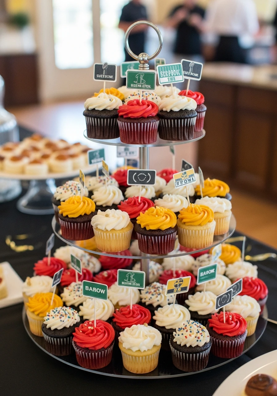 Color Coordinated Desserts - 50 Best Super Bowl Party Decorations