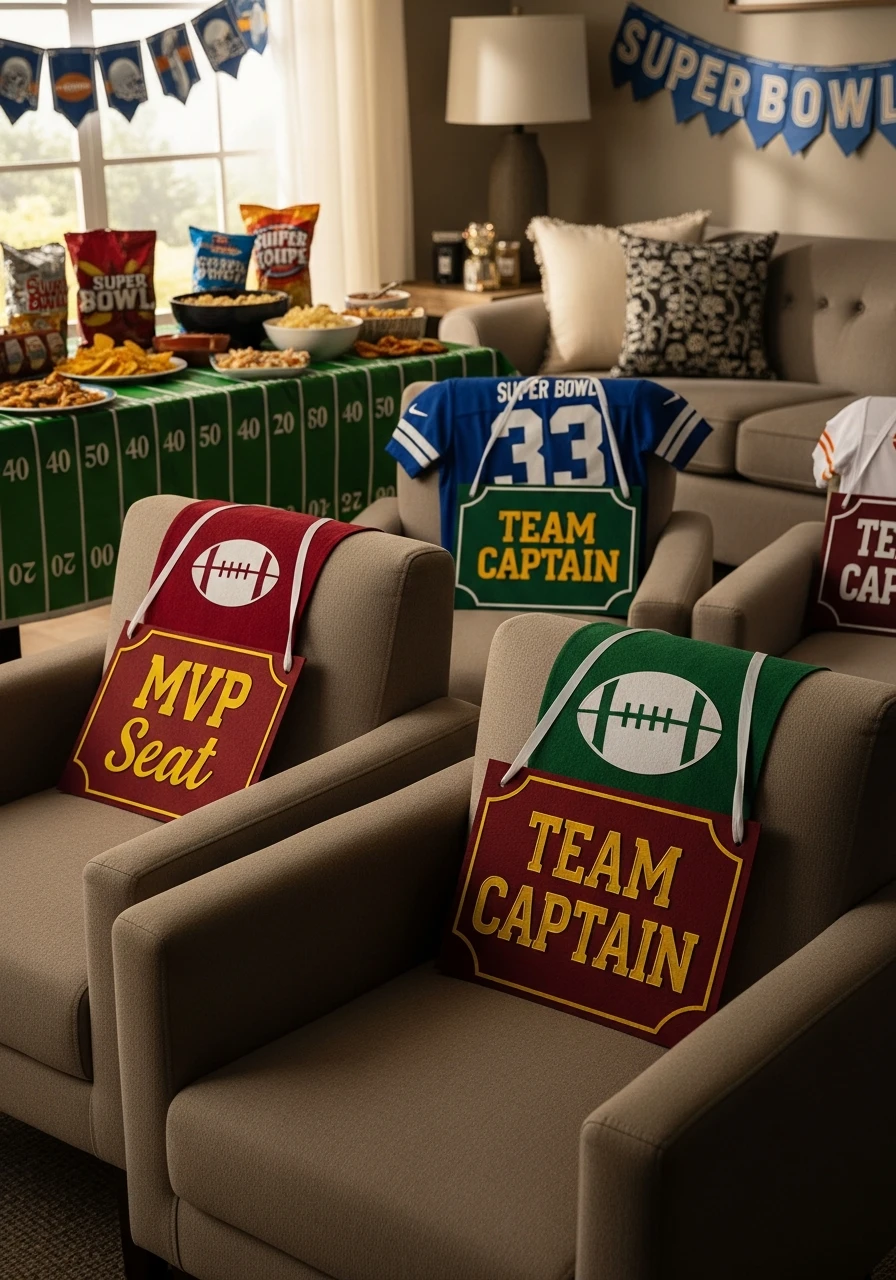 Playful Seat Signs - 50 Best Super Bowl Party Decorations