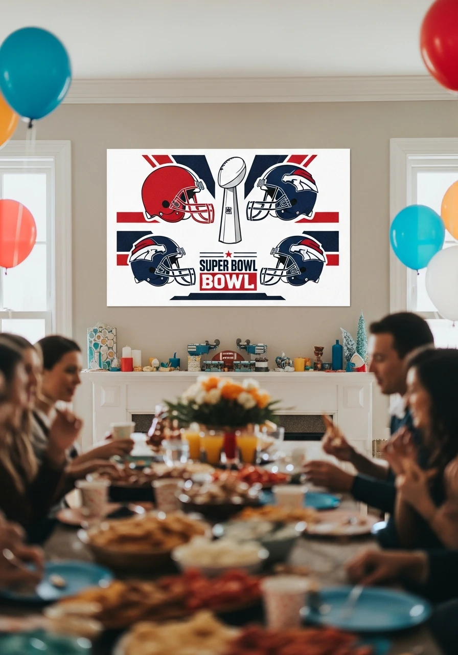 Temporary Wall Decals - 50 Best Super Bowl Party Decorations