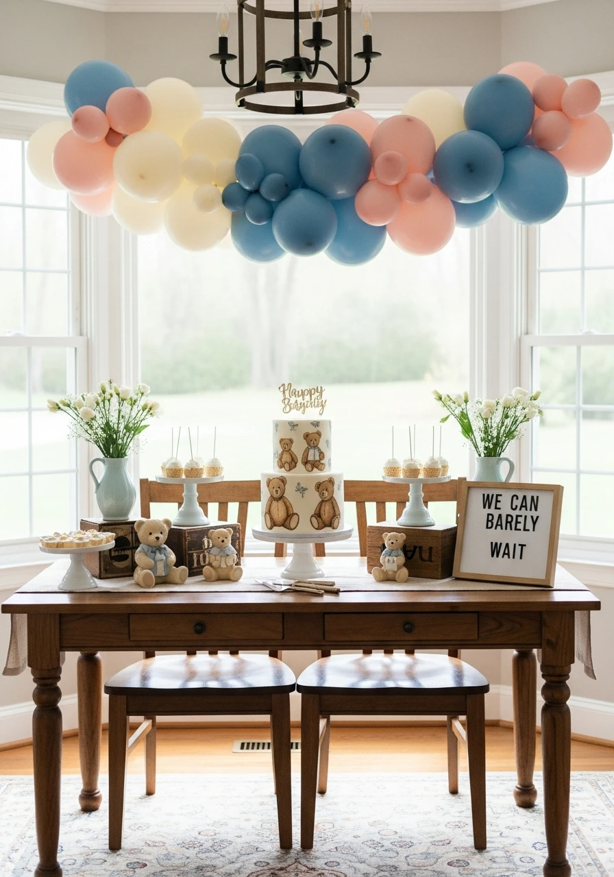 Vintage Bear Theme - We Can Barely Wait Baby Shower Theme Ideas