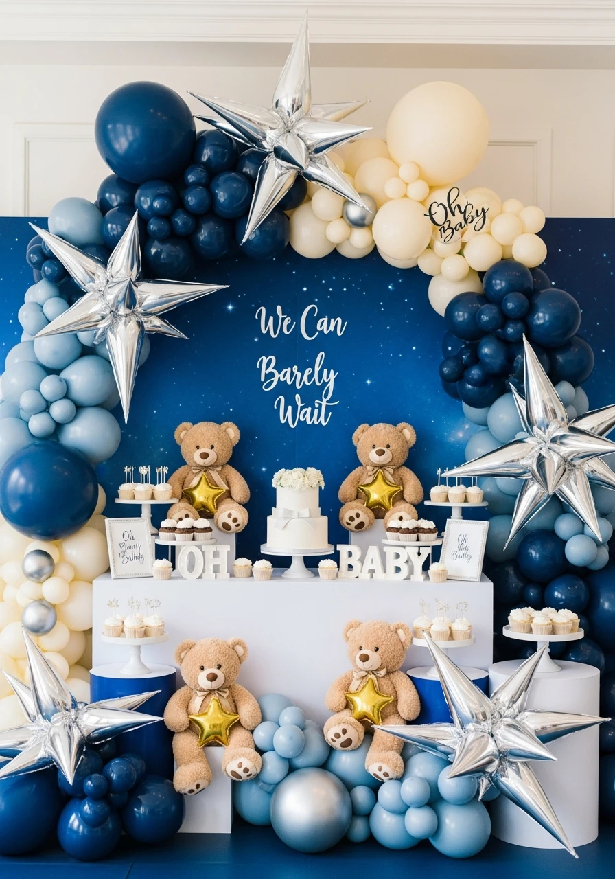Bear and Stars Theme - We Can Barely Wait Baby Shower Theme Ideas