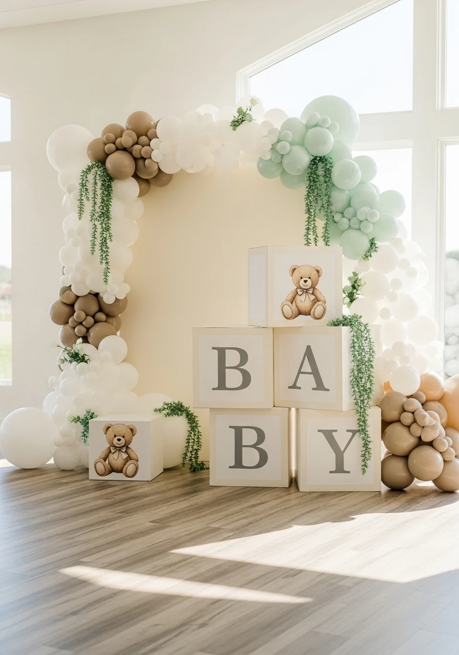 Bear Baby Blocks - We Can Barely Wait Baby Shower Theme Ideas