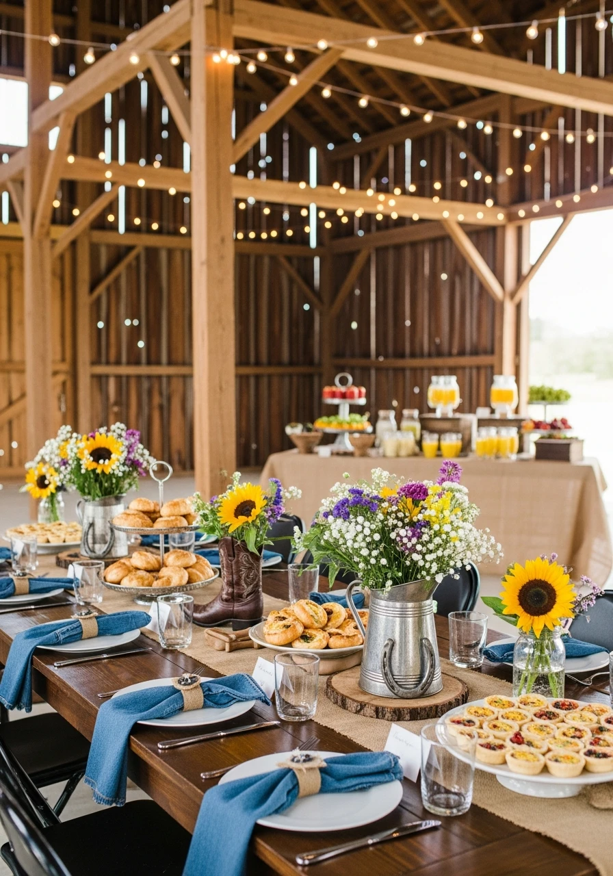 Barnyard Bridal Brunch - 50 Western Bridal Shower Ideas for a Perfect 'Last Rodeo' Party