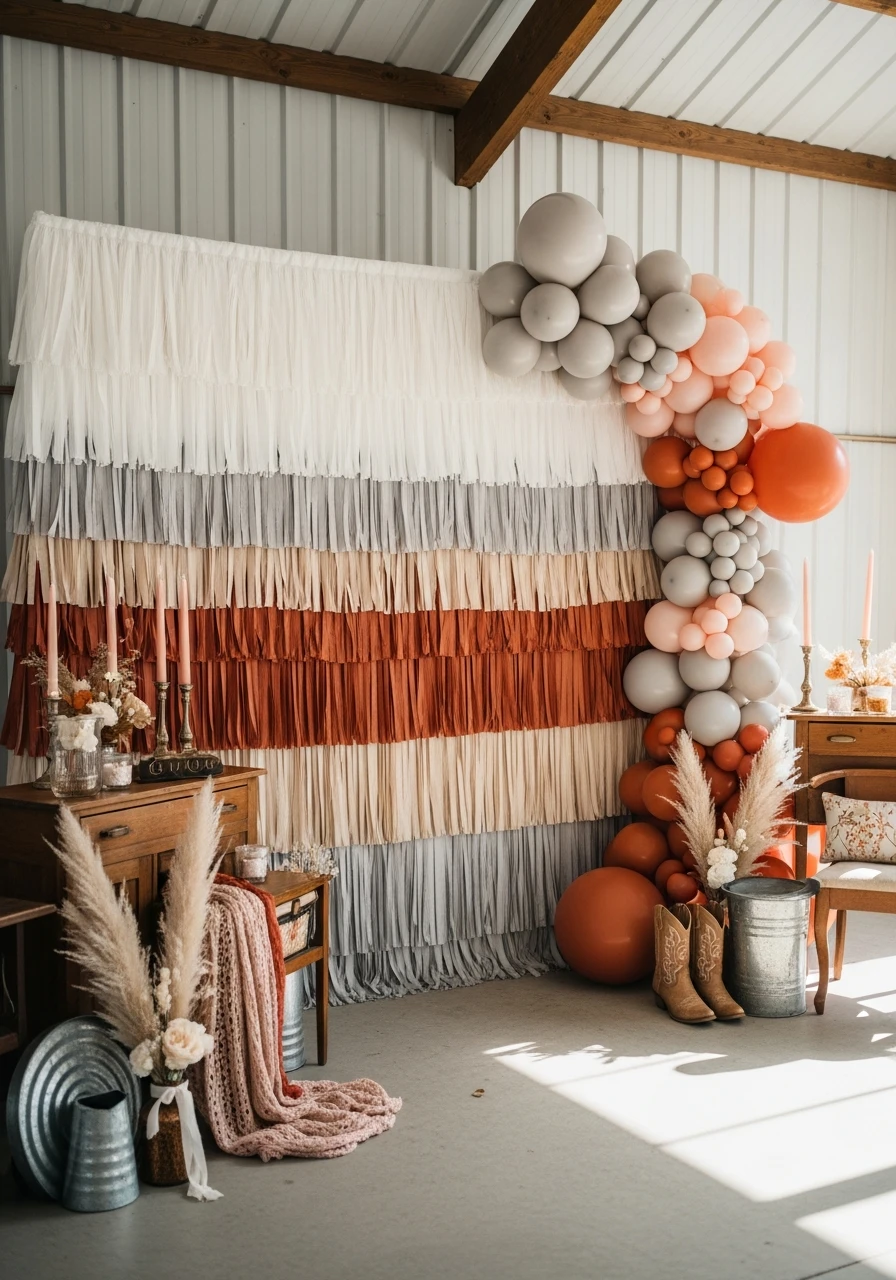 Fringe and Balloons - 50 Western Bridal Shower Ideas for a Perfect 'Last Rodeo' Party