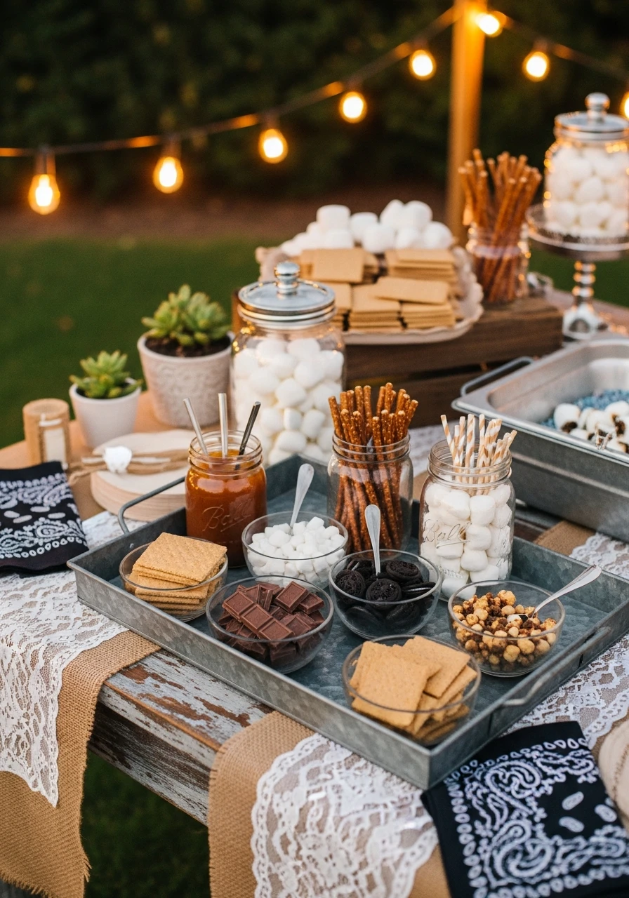 DIY S'mores Bar - 50 Western Bridal Shower Ideas for a Perfect 'Last Rodeo' Party