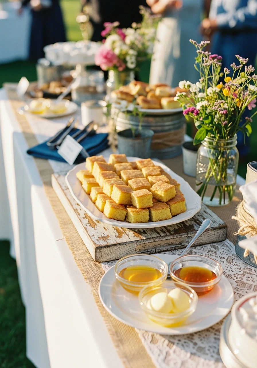 Cornbread Mini Bites - 50 Western Bridal Shower Ideas for a Perfect 'Last Rodeo' Party