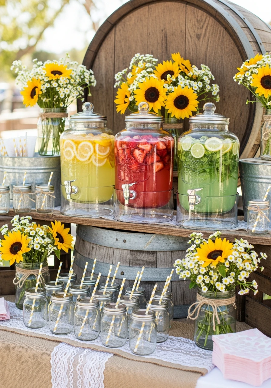 Lemonade Wagon Drinks - 50 Western Bridal Shower Ideas for a Perfect 'Last Rodeo' Party