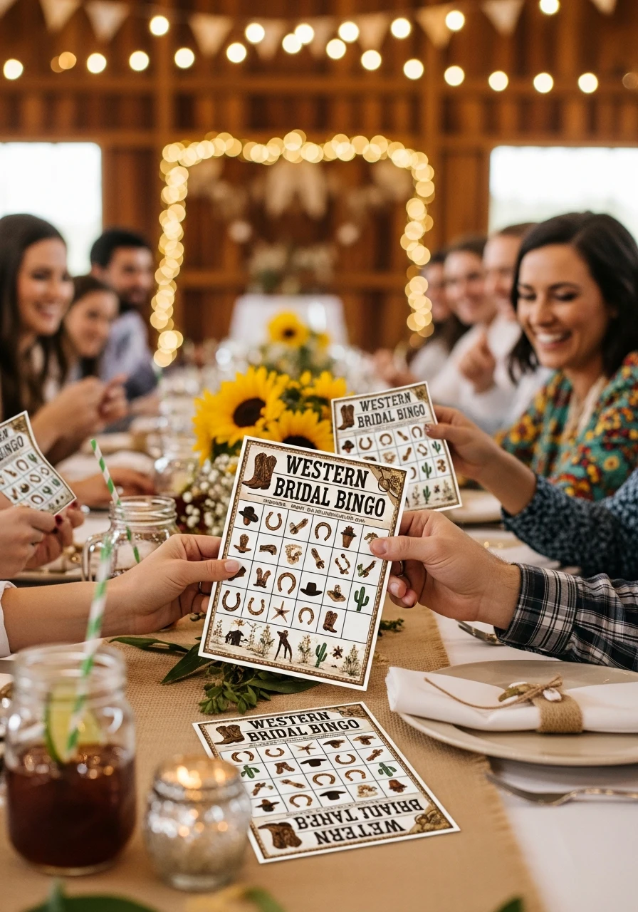 Western Bridal Bingo - 50 Western Bridal Shower Ideas for a Perfect 'Last Rodeo' Party