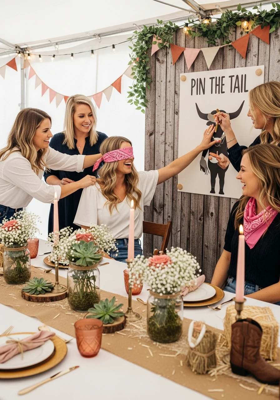 Pin the Tail Game - 50 Western Bridal Shower Ideas for a Perfect 'Last Rodeo' Party