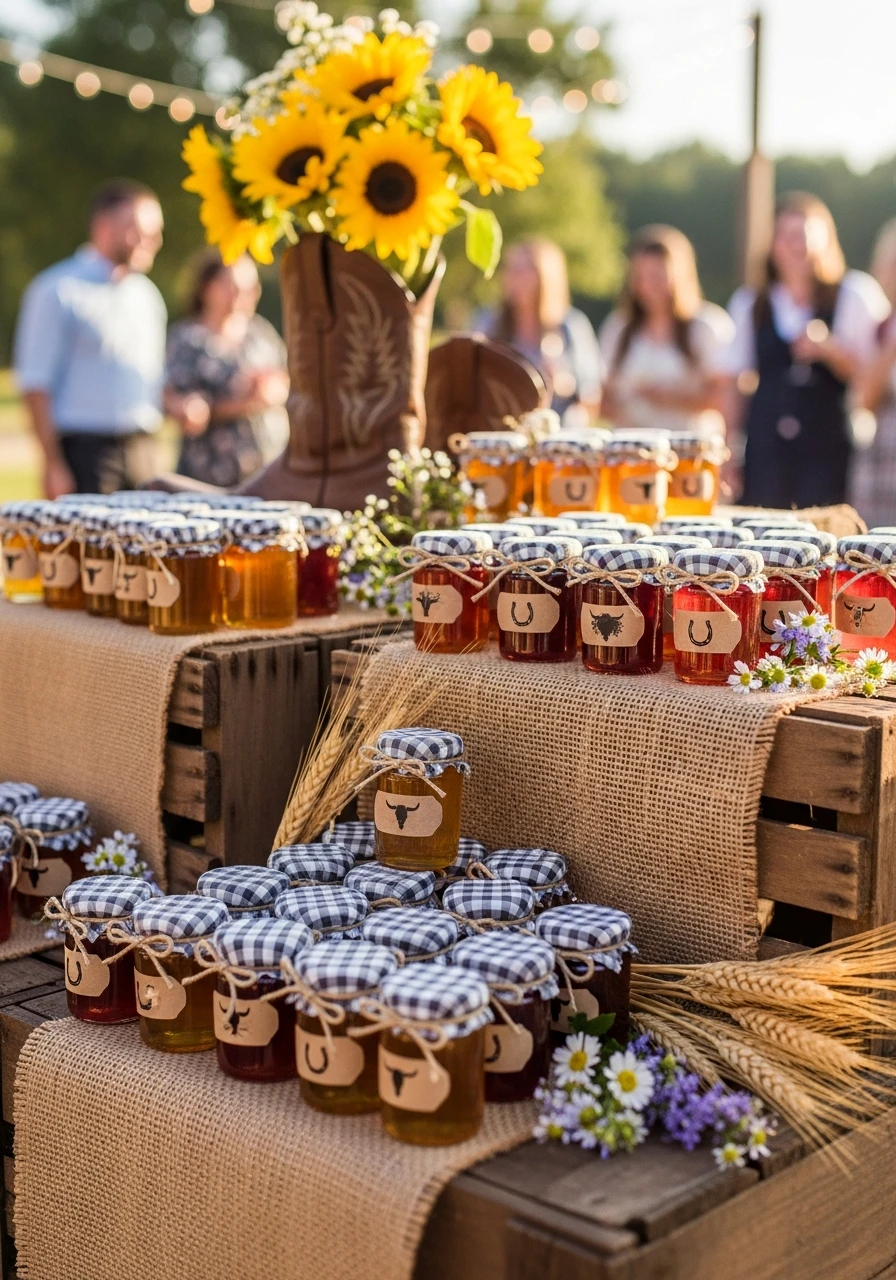 Mini Jam or Honey Favors - 50 Western Bridal Shower Ideas for a Perfect 'Last Rodeo' Party