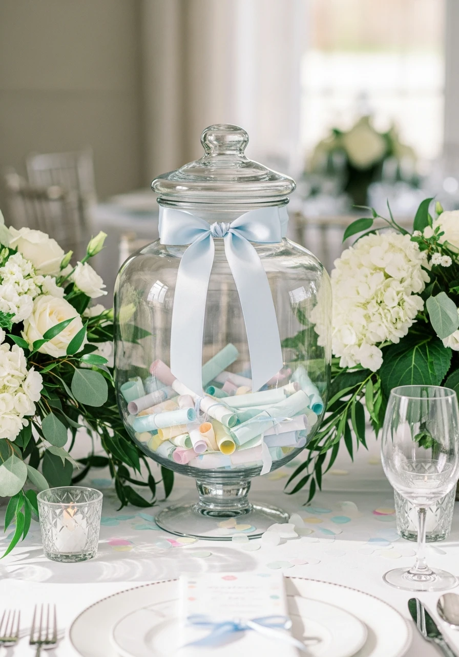 Advice Jar Centerpiece - 50 Best Baby Shower Centerpiece Ideas