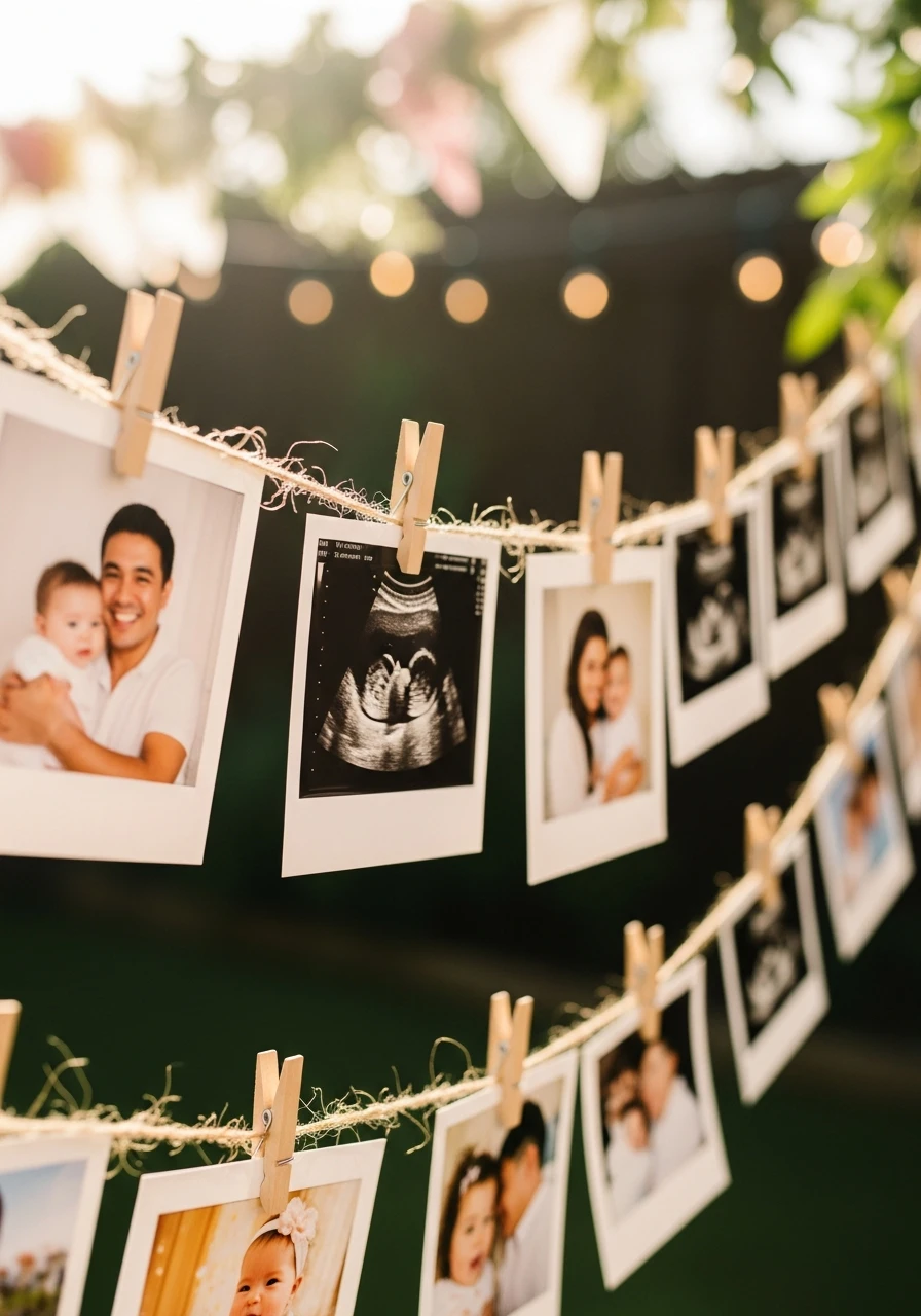 Personal Photo Display - 50 Best Backyard Baby Shower Ideas for Easy Hosting