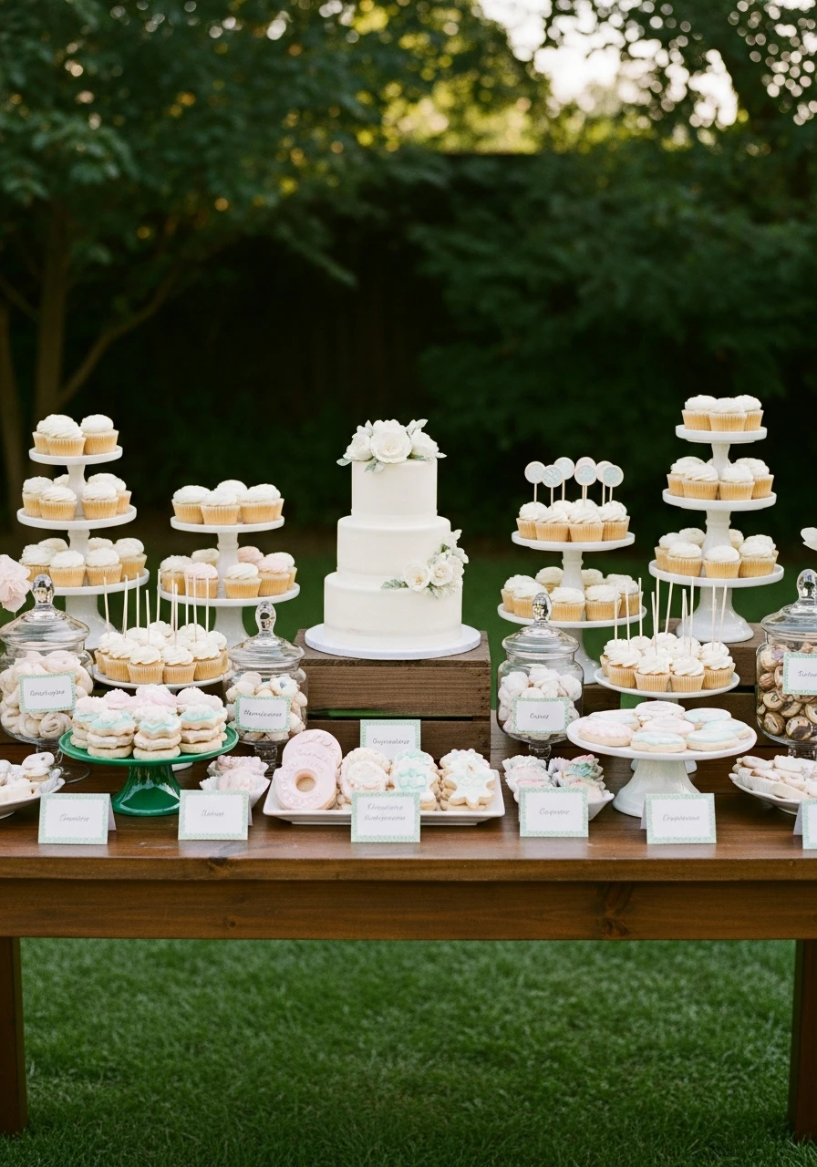 Dedicated Dessert Table - 50 Best Backyard Baby Shower Ideas for Easy Hosting