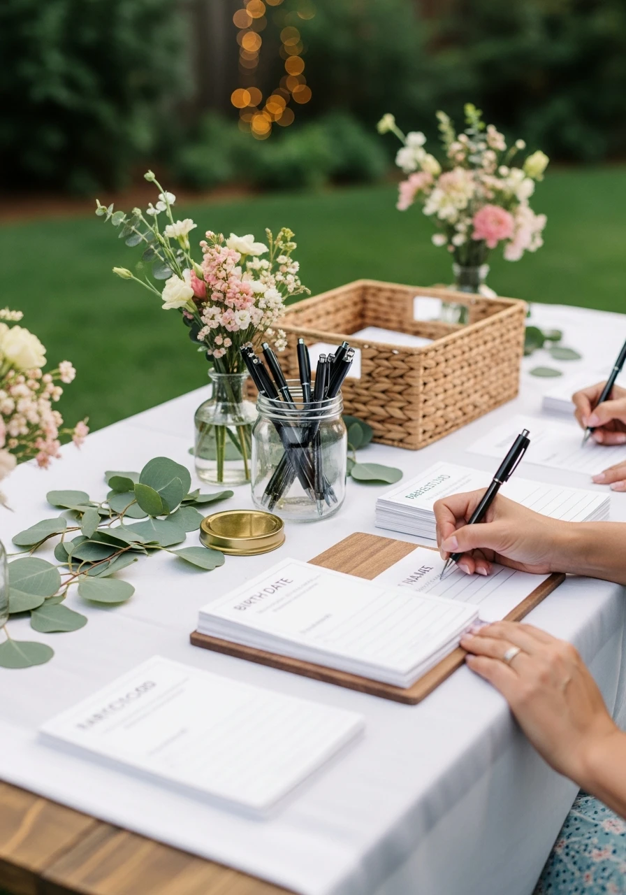 Baby Prediction Cards - 50 Best Backyard Baby Shower Ideas for Easy Hosting