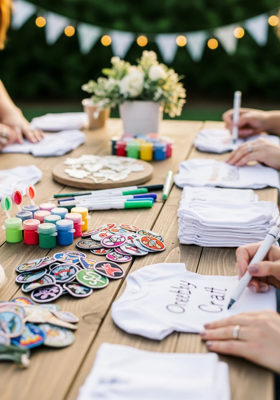 Onesie Decorating Craft - 50 Best Backyard Baby Shower Ideas for Easy Hosting