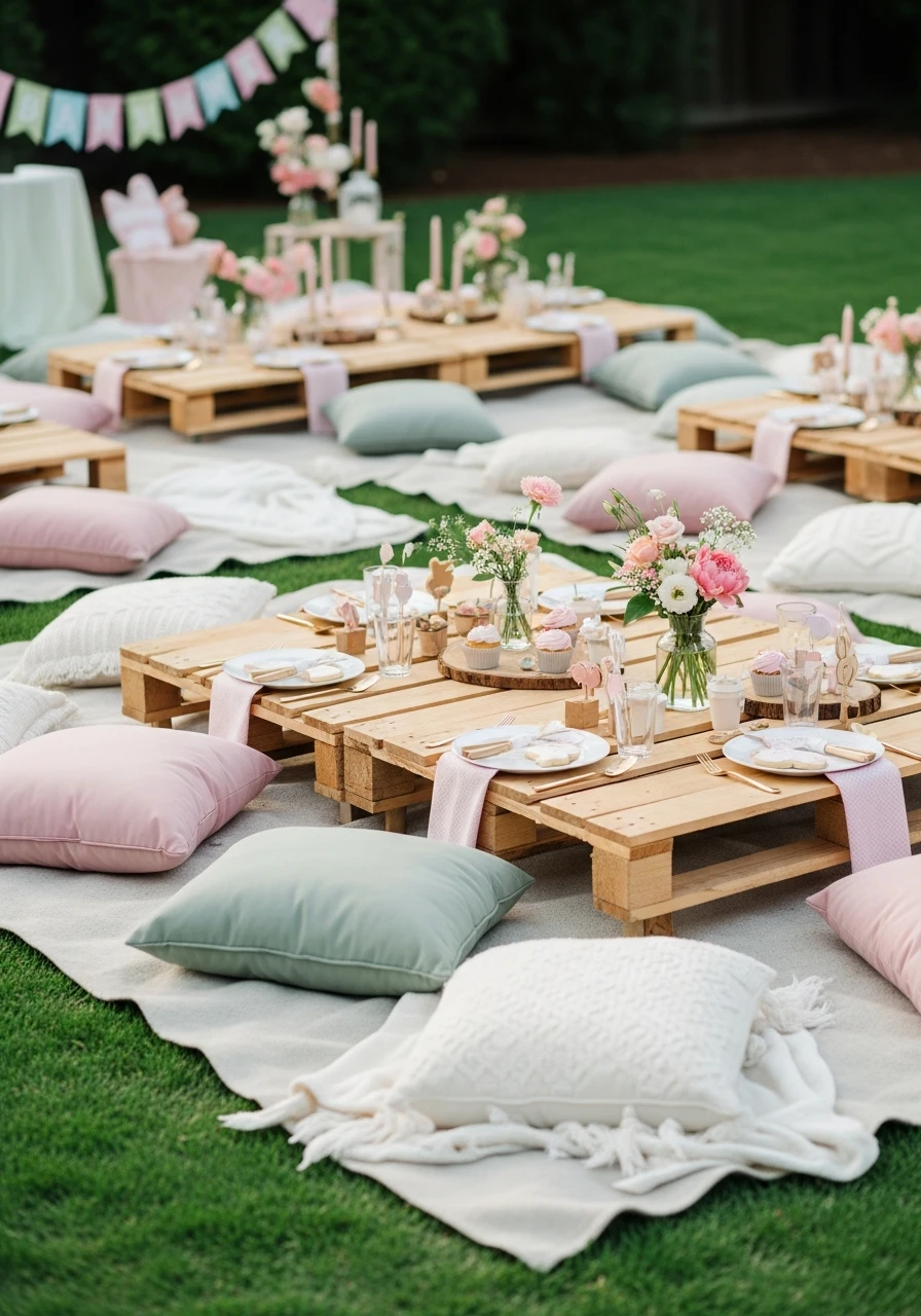 Casual Backyard Picnic Party - 50 Best Backyard Baby Shower Ideas for Easy Hosting