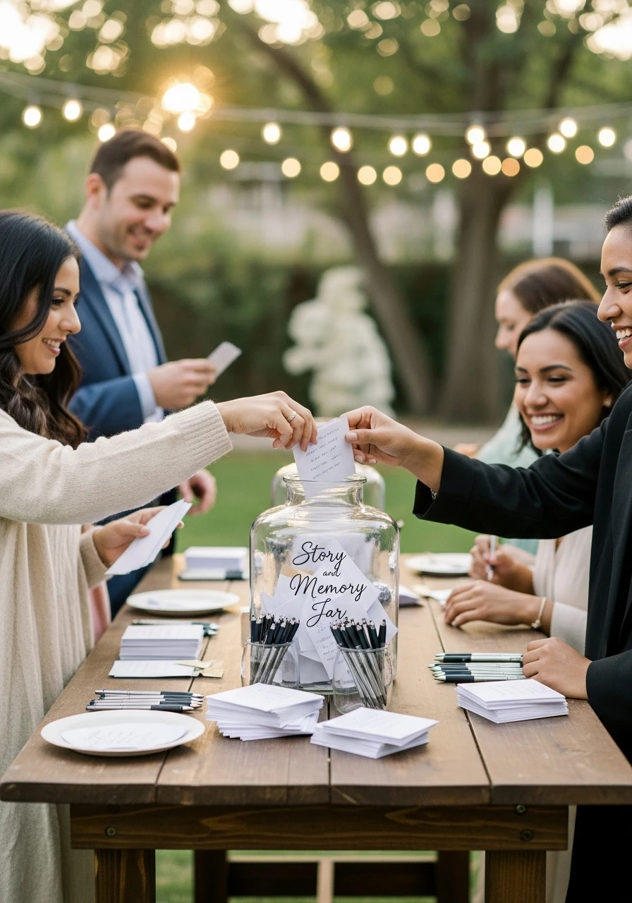 Story and Memory Jar - 50 Best Backyard Baby Shower Ideas for Easy Hosting